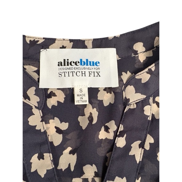 Stitch Fix Alice Blue Sheer Floral long sleeve Shirt - Picture 3 of 3